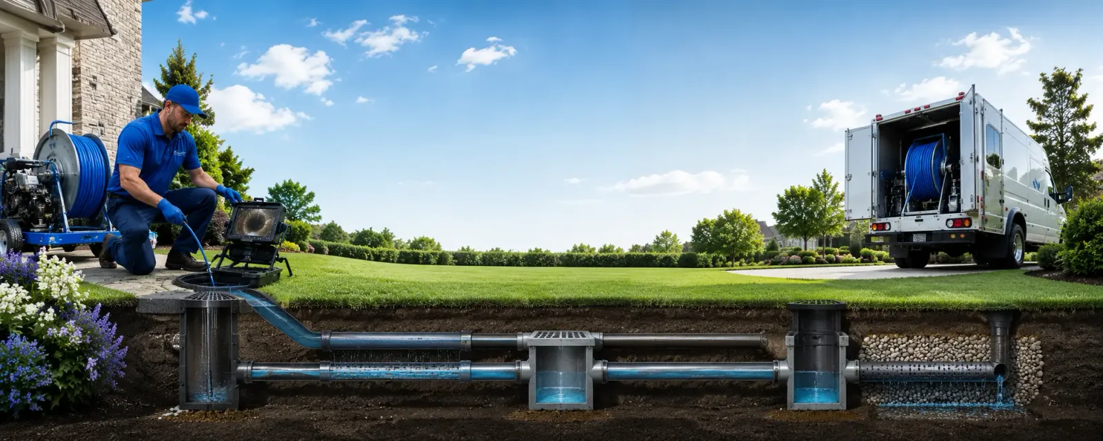 Outdoor drain cleaning information for Pennington, TX
